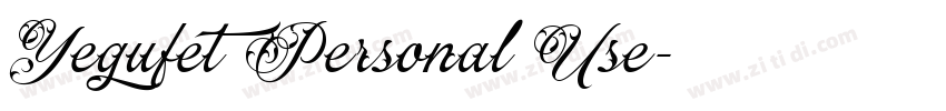 Yegufet Personal Use字体转换